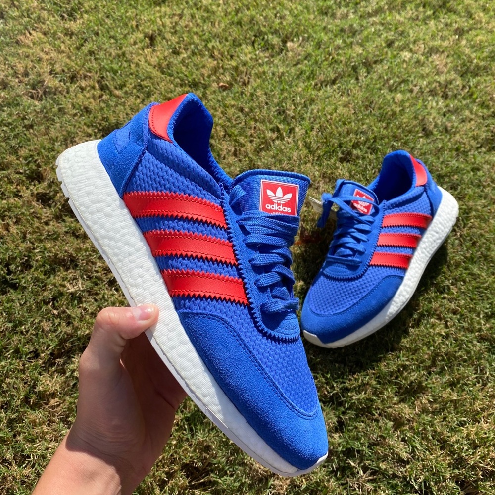 Adidas iniki royal blue and red